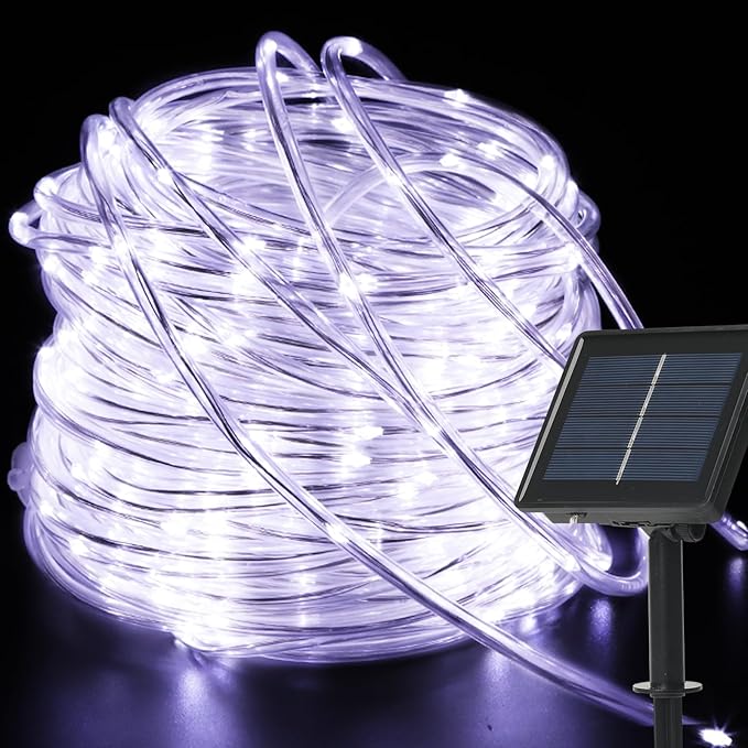 200 LED Solar Rope Lights Outdoor, 66FT Solar String Lights Indoor Waterproof by LHYLDS