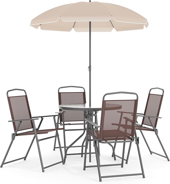 Flash Furniture Nantucket 6-Piece Patio Dining Set by FlashFurniture