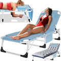 MOPHOTO Oversized Beach Lounge Chair, 5-Position Adjustable Tanning Chair by MOPHOTO