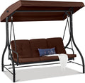 Best Choice Products 3-Seat Outdoor Large Converting Canopy Swing Glider by BestChoiceProducts