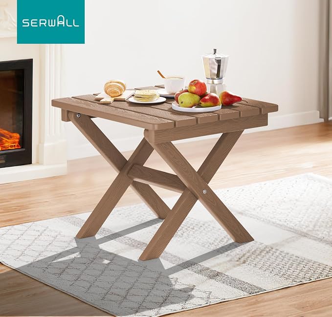 SERWALL Folding Outdoor Side Table Set of 6, Adirondack End Table - Image 8