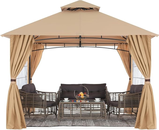 MASTERCANOPY Patio Gazebo Steel Frame Outdoor Gazebo - Image 7