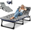 DoCred Heavy Duty Chaise Lounge Chair, Adjustable 5-Position Folding Chaise by DoCred