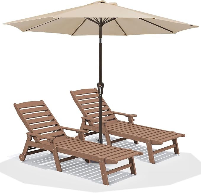 SERWALL Patio Chaise Lounge Chair Set of 2 by SERWALL