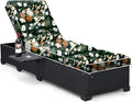 Outdoor Chaise Lounge Chair Cushion, Waterproof Non-Slip Patio Chaise Lounge by Tycdiose