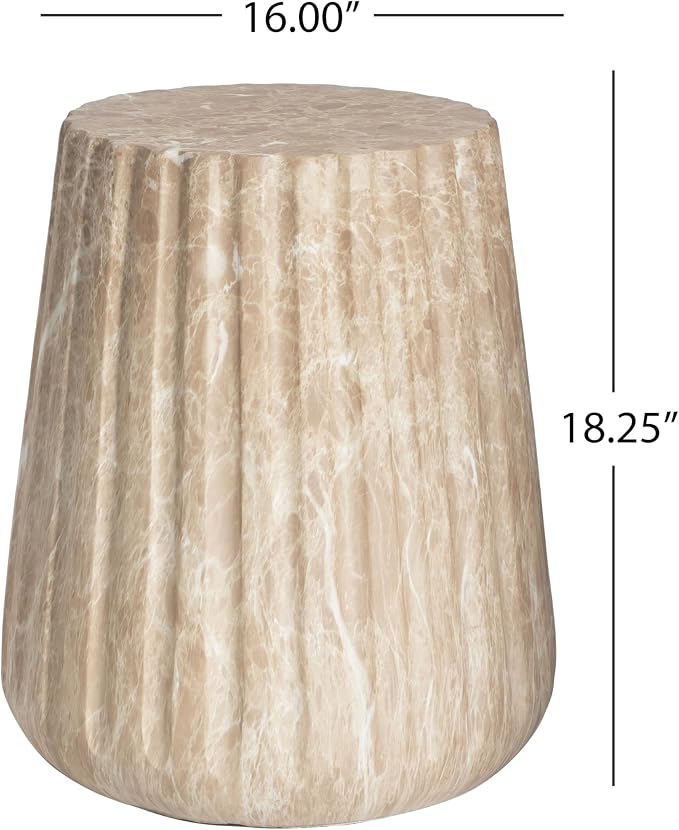 Christopher Knight Home Jayme 18.25" H Lightweight Concrete End Table, Outdoor - Image 2