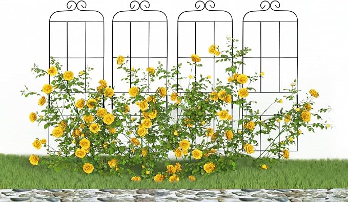 4 Pack 31'' Plant Trellis for Climbing Plants Indoor & Outdoor, Metal Trellis - Image 7