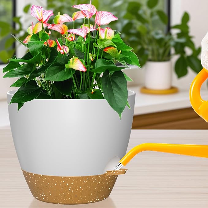 12 Inch Large Self Watering Pots, Flower Pots - Image 7