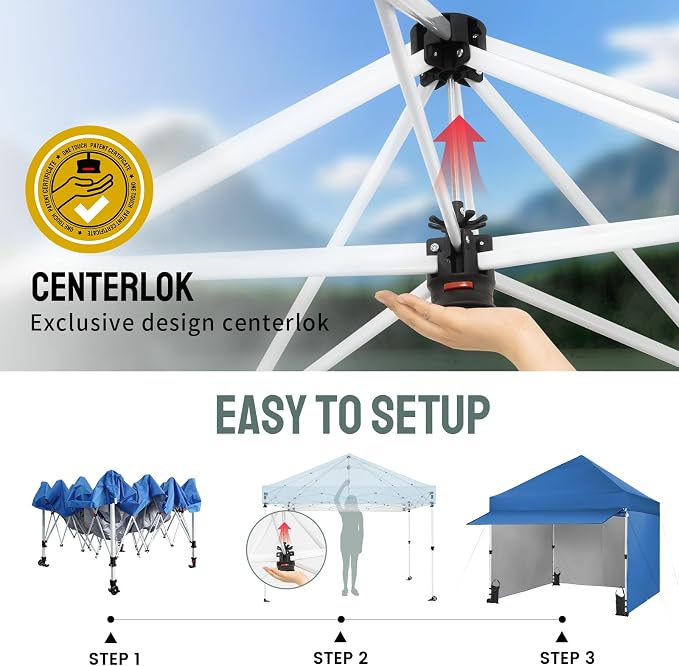 CROWN SHADES 10x10 Commercial Pop Up Canopy Tent - Image 2