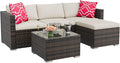 GAOMON 5-Piece All-Weather Patio Furniture Set, Convertible Outdoor Sectional by GAOMON