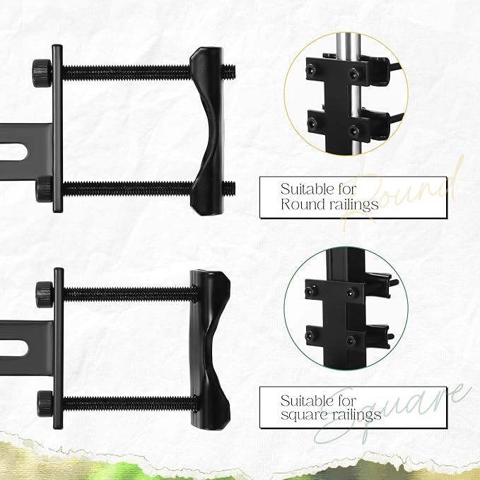 6 Pcs Window Box Brackets Adjustable Planter Box Brackets Heavy Duty Deck - Image 4