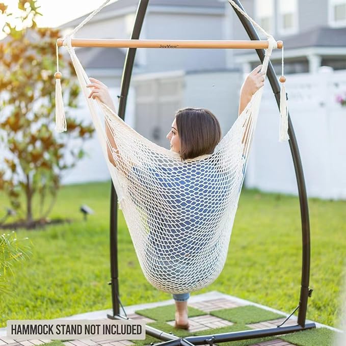 JoyView Hammock Chair with Spreader Bar Caribbean Hammock Swing Chair 300 LBS - Image 4