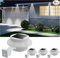 4 Pack White Solar Powered Gutter Lights Outdoor Decorative Waterproof Led by FALOVE