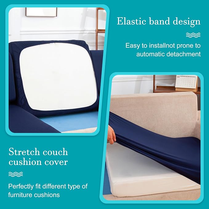 12 Pcs Stretch Patio Cushion Covers, Outdoor Couch Covers Replacement, Outdoor - Image 5