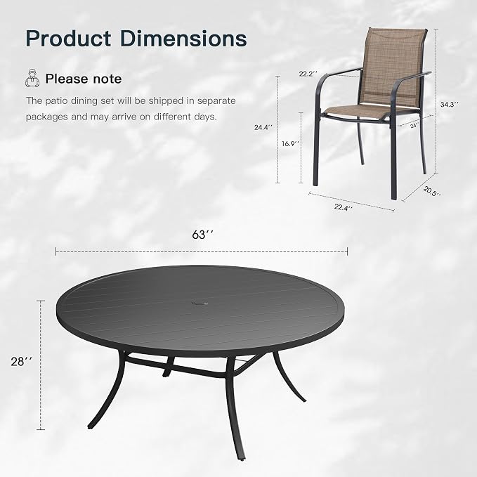 VICLLAX 11 Pieces Patio Outdoor Dining Set - Image 2