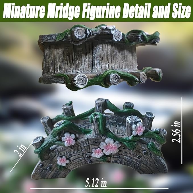 MUAMAX Fairy Garden Bridge Mini Bridge - Image 2