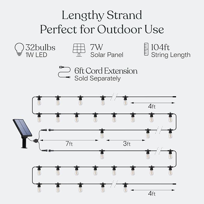 Brightech 104 FT Ambience Pro Solar Powered Outdoor LED String Lights - Image 3