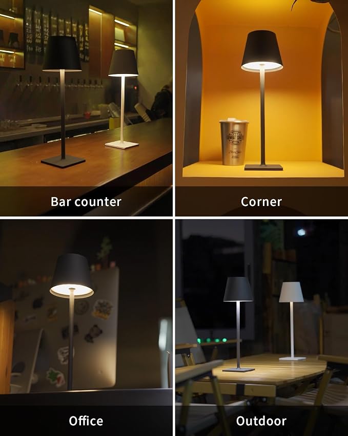 KDG 2 Pack Cordless Table Lamp, Portable LED Desk Lamps, 5000mAh Battery - Image 8