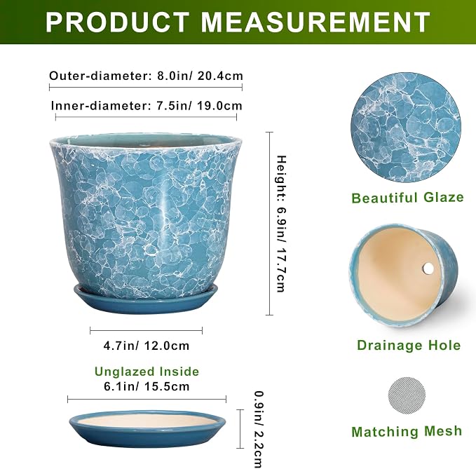 8 Inch Plant Pot - Image 2