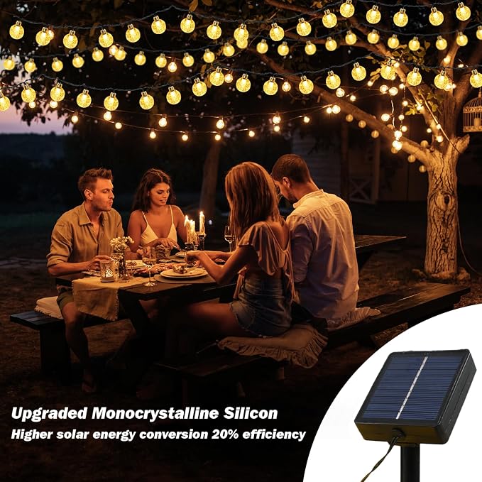 Solar Lights Outdoor Waterproof, 2 Pack Total 120LED 72FT Solar String Lights - Image 5