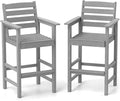 Tangkula Patio Adirondack Chairs Set of 2, HDPE Bar Height Chair by TANGKULA