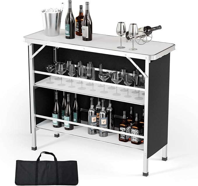 VINGLI 43" Portable Bar Table by VINGLI