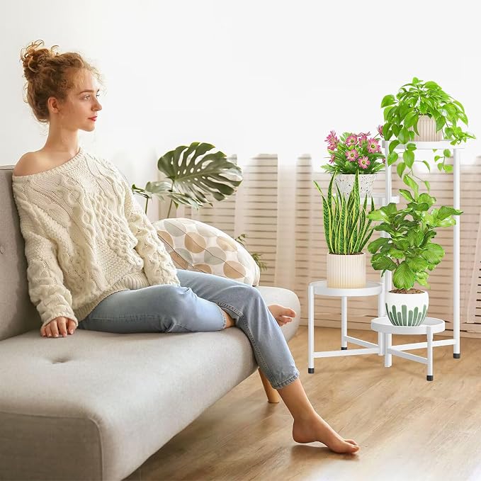 iDavosic.ly 4 Tier Large Plant Stand Indoor, 10 Inch Wide Tall Corner Metal - Image 7