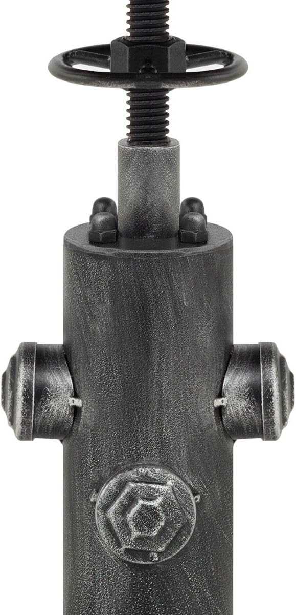Topower Antique Vintage Industrial Barstool Solid Wood Water Pipe Fire Hydrant - Image 6