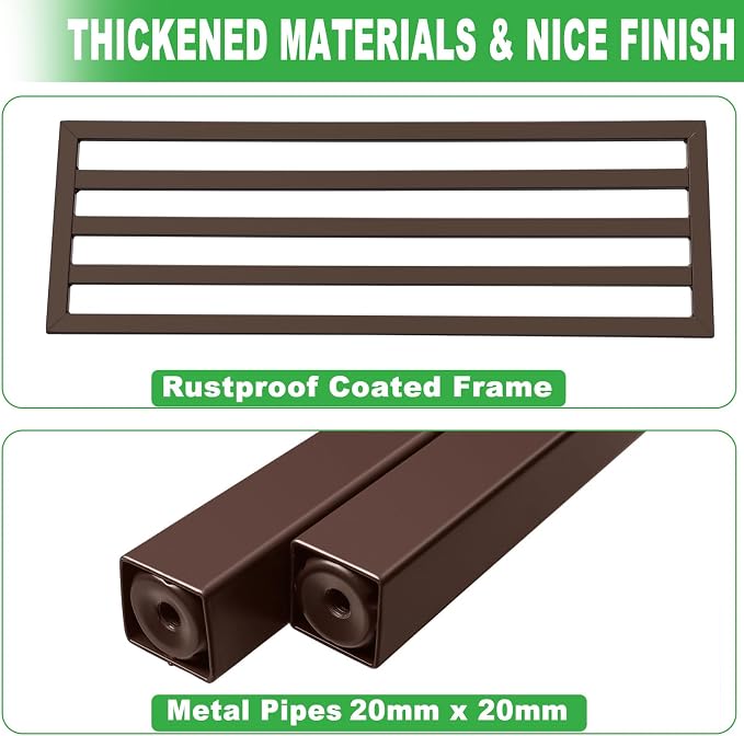 2 Pack Metal Plant Stand Outdoor Plant Shelf Indoor, 1 Tier Heavy Duty Plant - Image 2