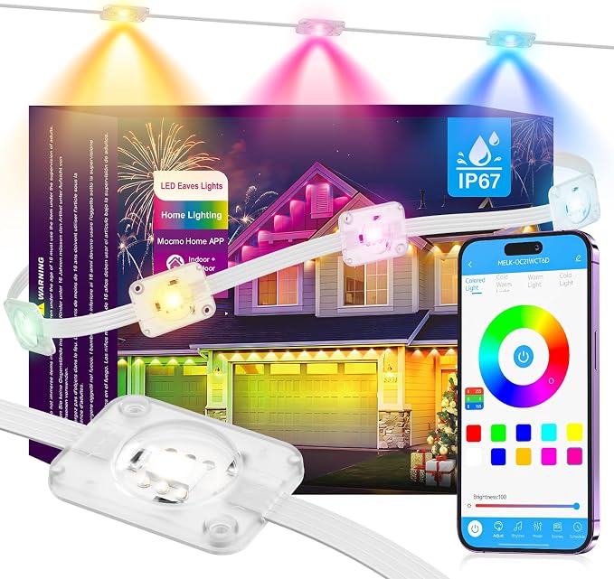 Permanent Outdoor Lights, Smart Outdoor LED String Lights, Christmas Lights RGB by Unknown