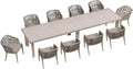 PURPLE LEAF 11 Pieces Outdoor Dining Set Patio Extended Upgrade Table and by PURPLELEAF
