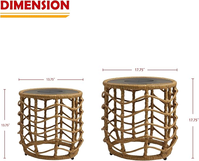 Solar Yard Boho Solar Nesting Tables - Image 2