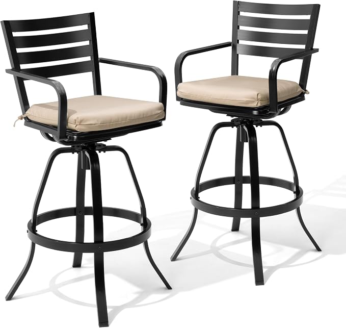 Pellebant Outdoor Bar Stools Set of 4 - Image 7