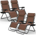 Nestl Zero Gravity Chairs Set of 4, Patio Lounge Chair Outdoor by Nestl