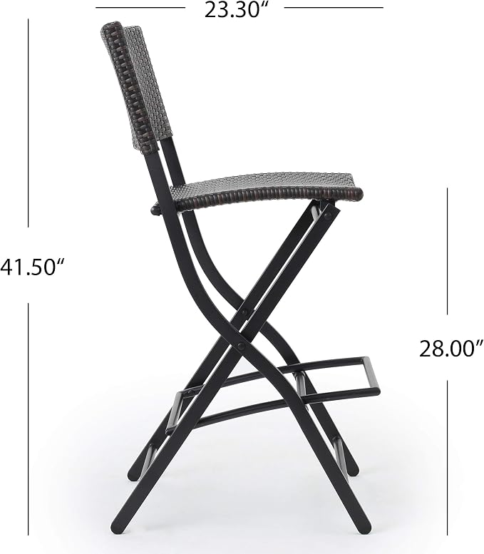 Christopher Knight Home Margarita Outdoor Wicker Barstools, 2-Pcs Set - Image 7