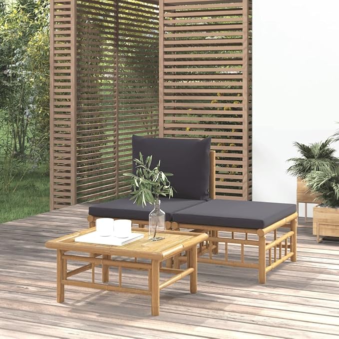 3 Piece Patio Lounge Set Patio daybed, Small Balcony Furniture, Outdoor Balcony by FUDUGEHMIOFWFJJ