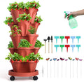 GameXcel Vertical Planter, 5 Tier Stackable Strawberry Planter by GameXcel