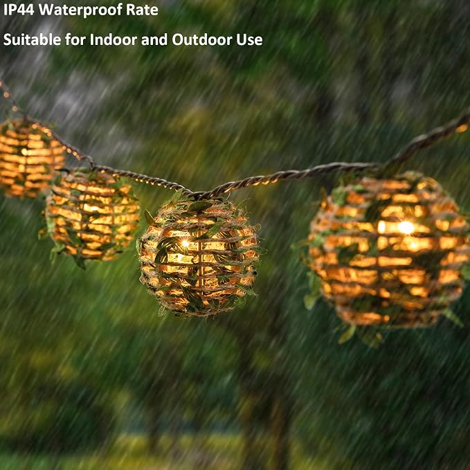 Decorative Lantern String Lights, Outdoor Plug in Hanging Lights - Image 6