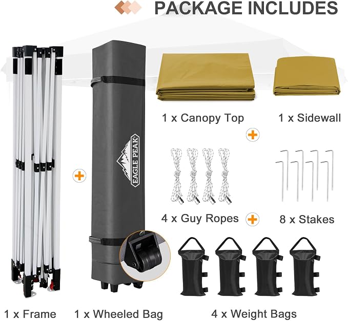 EAGLE PEAK Commercial Canopy 12x12 Pop Up Canopy Tent - Image 9