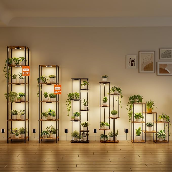 Bstrip Plant Stand Indoor with Grow Light, 5 Tier Flower Stand with Plant Light - Image 4