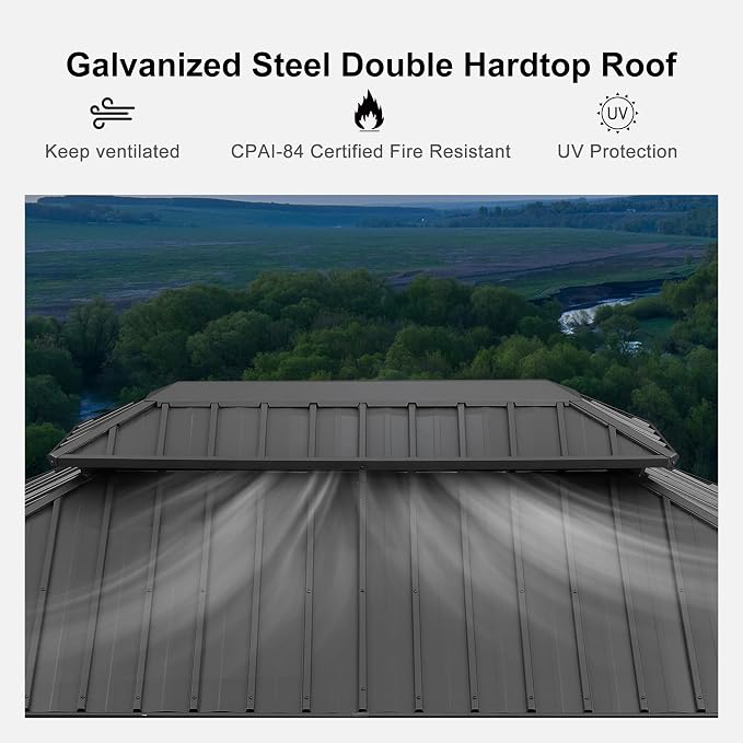 PURPLE LEAF 11' X 14' Hardtop Gazebo - Image 9