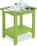 Y&M Outdoor Side Table, HIPS Adirondack Small Double Layer Table, Waterproof by YM