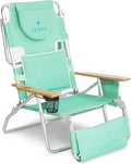 Ostrich Deluxe 3N1 Padded Beach Chair w/ Face Cushion & Arm Holes, Teal by OstrichProducts