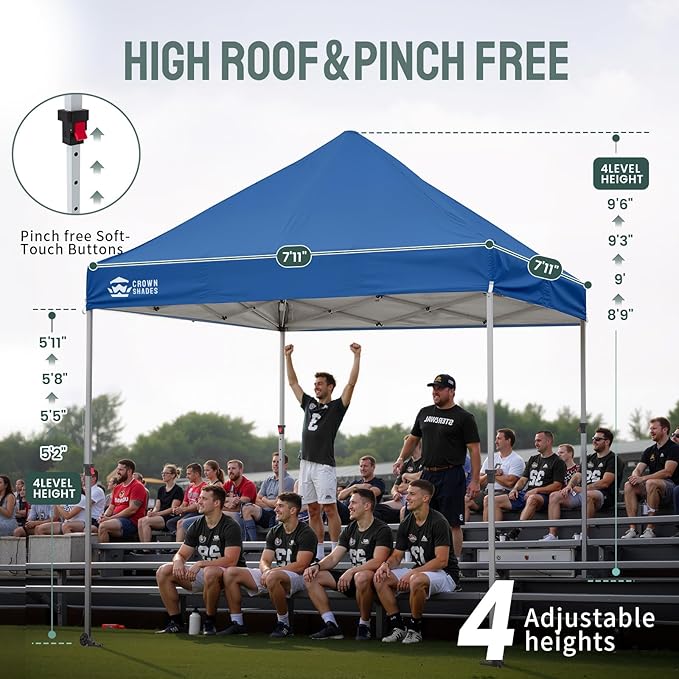 CROWN SHADES Pop Up Canopy Tent, 8x8 Commercial Canopy Tent - Image 3