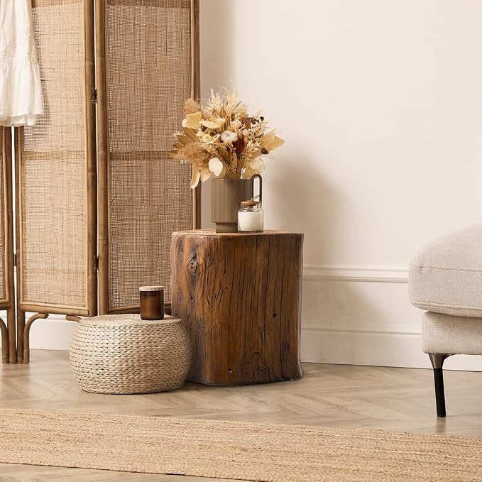 SUNBURY Stump Side Table, Concrete Side Table Garden Stool - Image 2