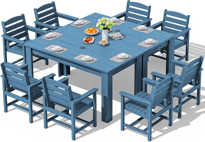SERWALL Patio Dining Sets for 8, Outdoor Dining Sets for 8 Person by SERWALL