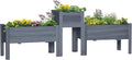 Outsunny Raised Garden Bed Set of 3, Wooden Elevated Planter Box by Outsunny