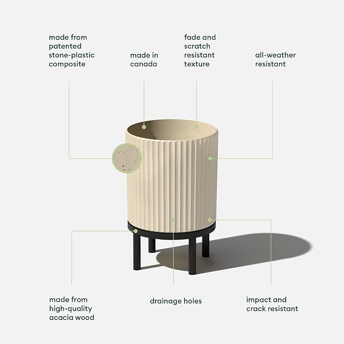 Veradek Demi Series Round Planter w/ Stand - Image 2