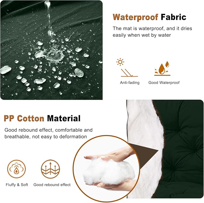2-3 Seat Swing Replacement Cushion, Outdoor Bench Cushions - Image 4