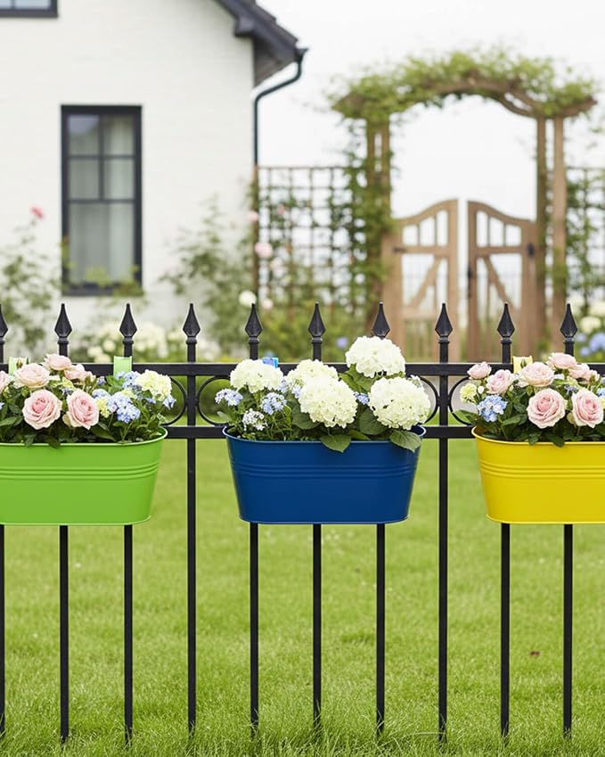Metal Railing Planter for Outdoor Plants - Image 6